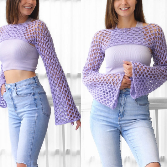 Easy Crochet Shrug Pattern | Beginner-Friendly, No-Sew, 6 Sizes | Quick Afternoon Project